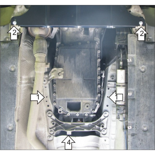 Защита КПП MOTODOR для BMW 1 2007-2012 e81, E87, Сталь 2 мм - Арт. 218