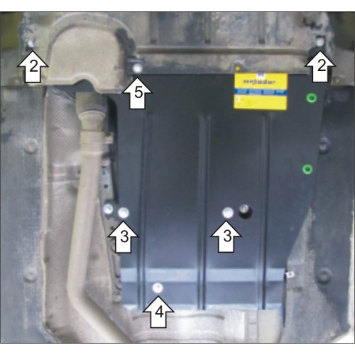 Защита КПП MOTODOR для BMW 1 2007-2012 e81, E87, Сталь 2 мм - Арт. 218