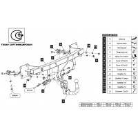 Фаркоп BALTEX на MAZDA CX-5 2012–  Арт. 12.2157.32 (фаркоп легкосъемный с ключом)